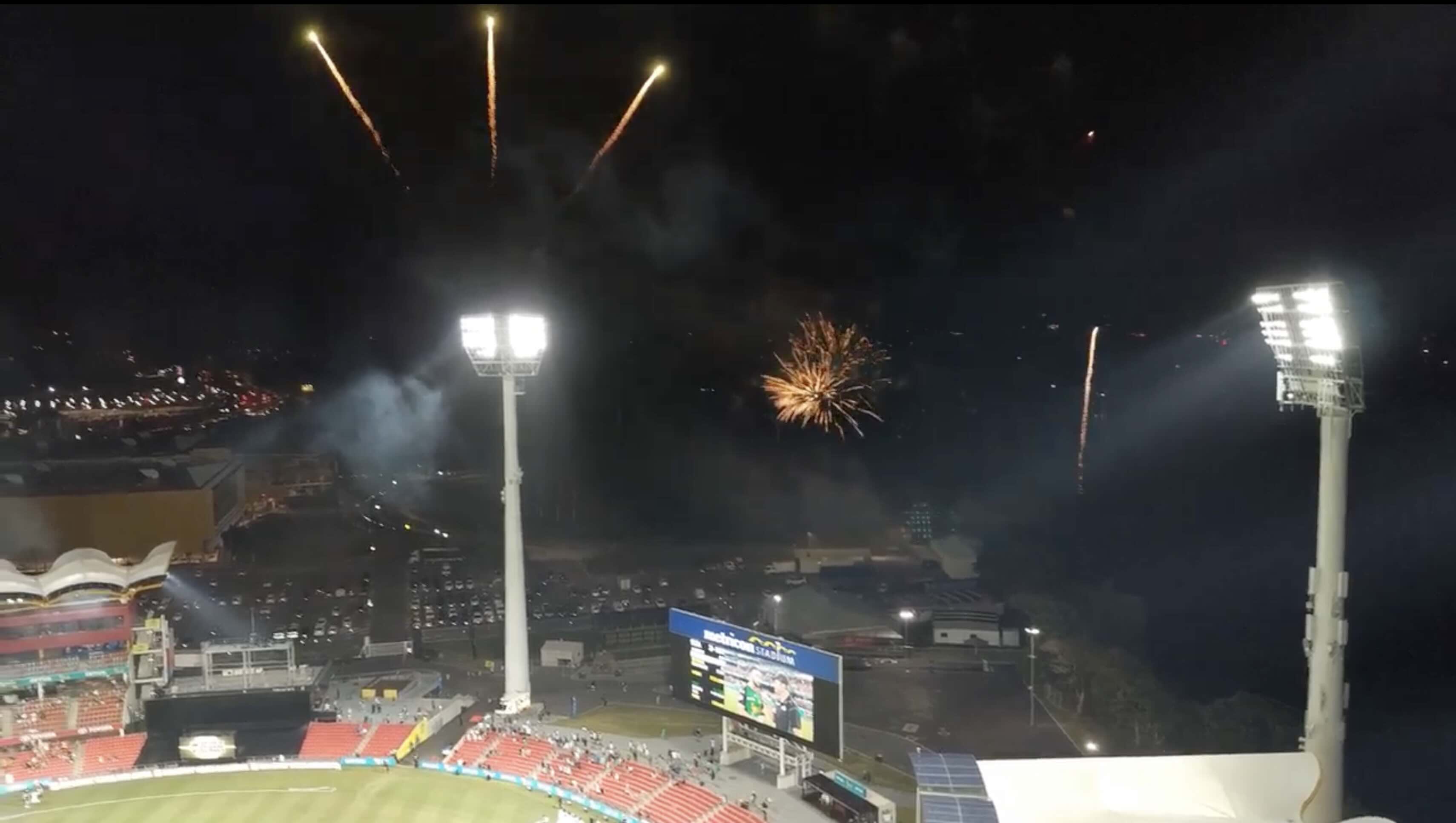 Stadium fireworks production